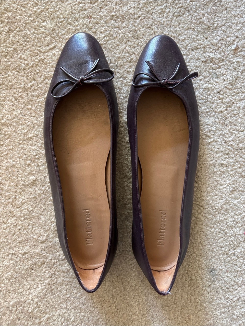 Flattered Bodil Flat in Chocolate Leather